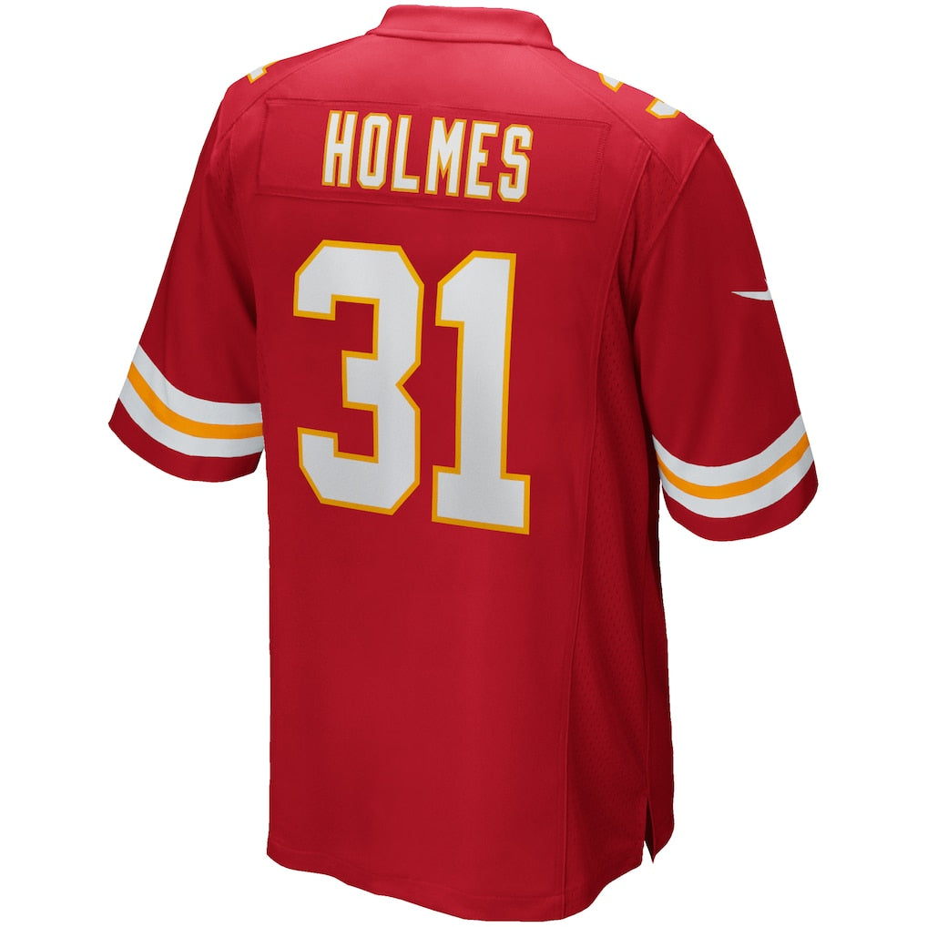 Choea KC.Chiefs #31 Priest Holmes Red Game Retired Player Jersey