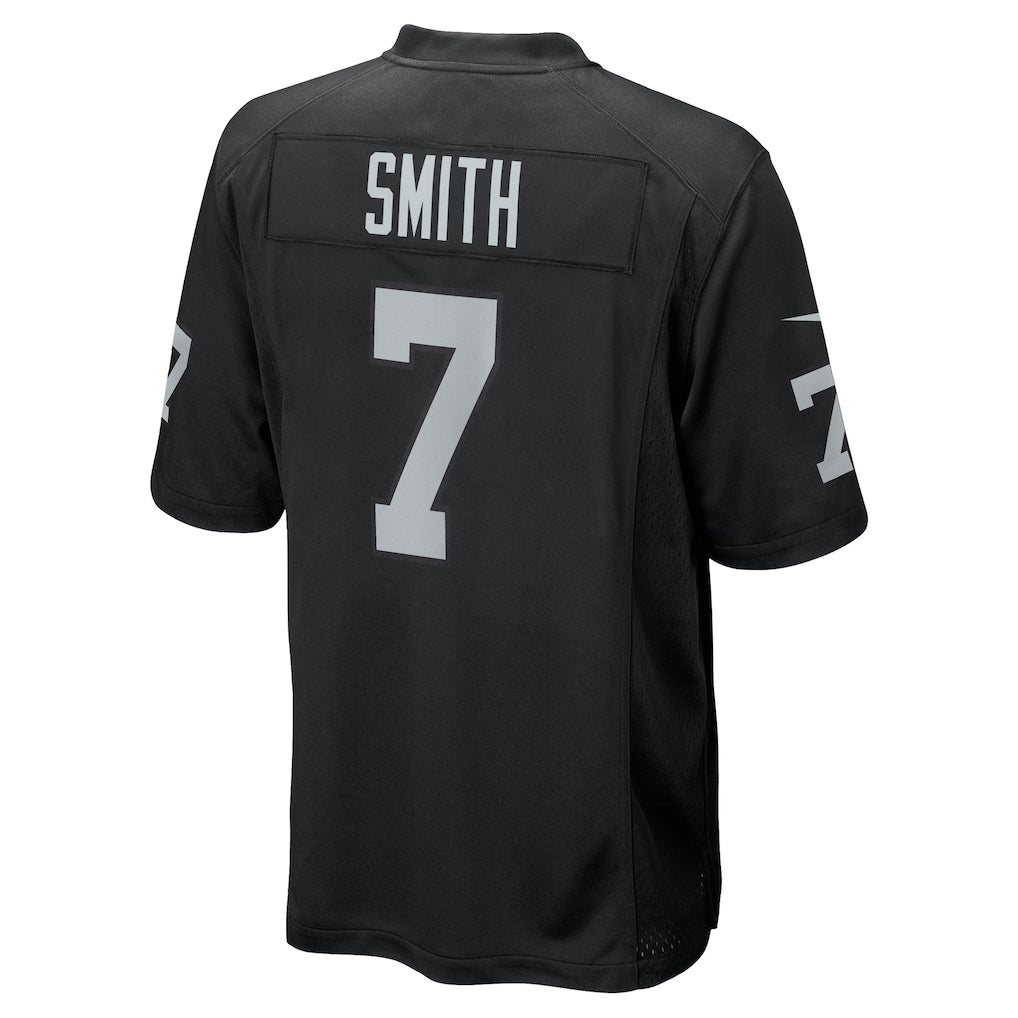 Choea LV.Raiders #7 Geno Smith Black Game Player Jersey