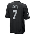 Choea LV.Raiders #7 Geno Smith Black Game Player Jersey
