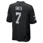 Choea LV.Raiders #7 Geno Smith Black Game Player Jersey
