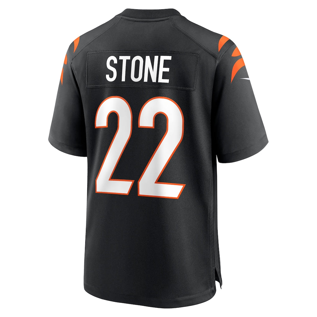 Choea C.Bengals #22 Geno Stone Black Game Jersey
