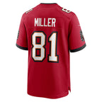 Choea TB.Buccaneers #81 Ryan Miller Red Team Game Jersey