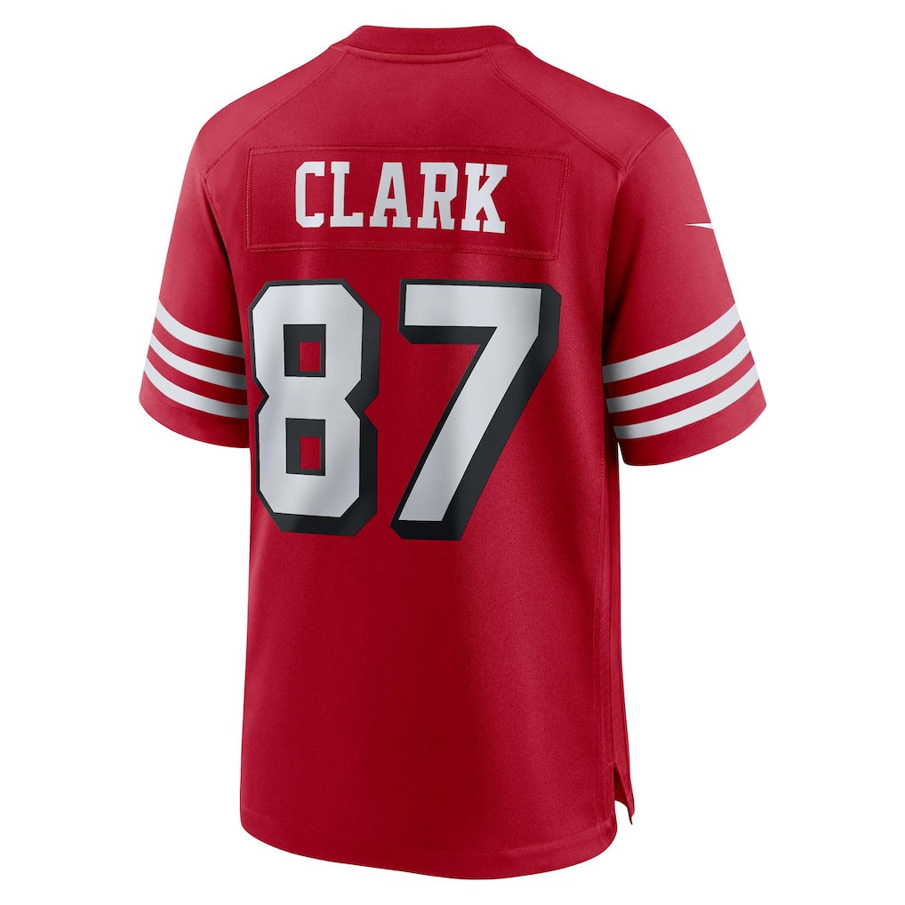 Choea SF.49ers #87 Dwight Clark Scarlet Retired Player Alternate Game Jersey