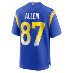 Choea LA.Rams #87 Davis Allen Royal Home Game Jersey