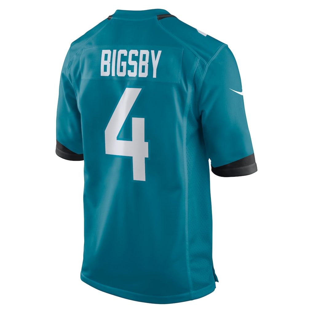 Choea J.Jaguars #4 Tank Bigsby Teal Game Jersey
