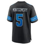 Choea D.Lions #5 David Montgomery Black 2nd Alternate Game Jersey