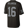 Choea LV.Raiders #16 George Blanda Mitchell & Ness Black Legacy Replica Jersey