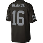 Choea LV.Raiders #16 George Blanda Mitchell & Ness Black Legacy Replica Jersey
