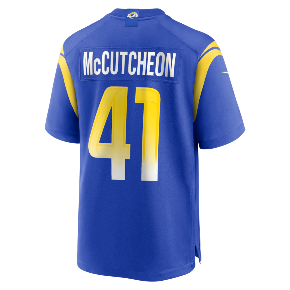 Choea LA.Rams #41 Cameron McCutcheon Royal Game Jersey