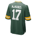 Choea GB.Packers #17 Brandon McManus Green Team Game Jersey