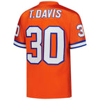 Choea D.Broncos #30 Terrell Davis Mitchell & Ness Orange 1995 Authentic Throwback Retired Player Jersey