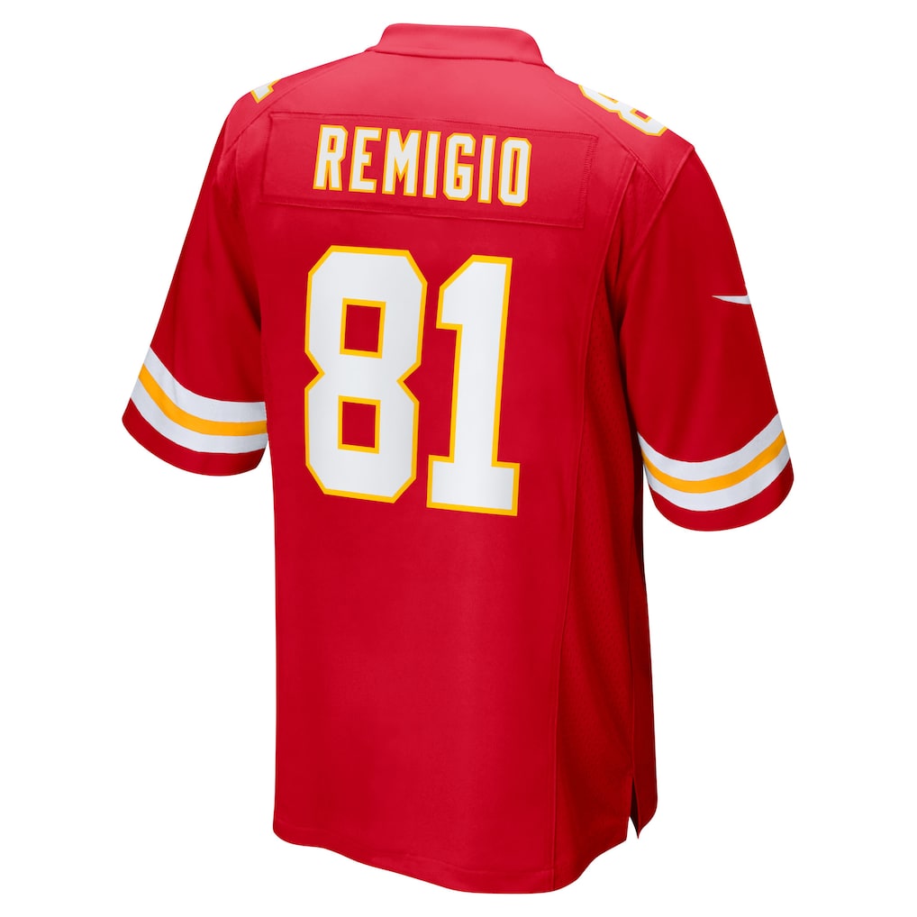 Choea KC.Chiefs #81 Nikko Remigio Red Team Game Jersey