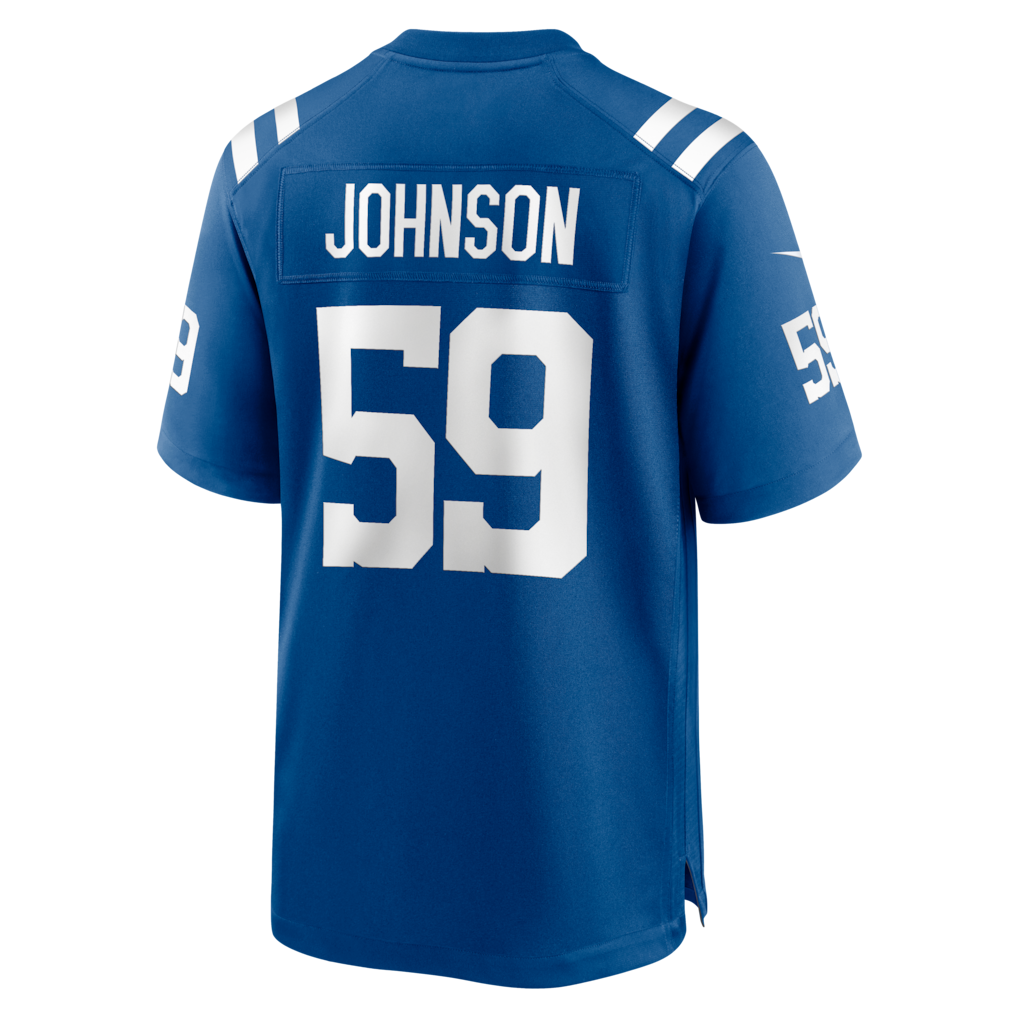 Choea IN.Colts #59 Buddy Johnson Royal Team Game Jersey