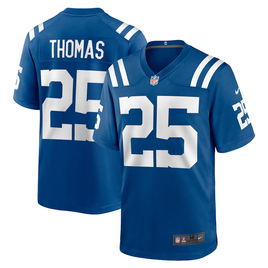 Choea IN.Colts #25 Rodney Thomas Royal Player Game Jersey