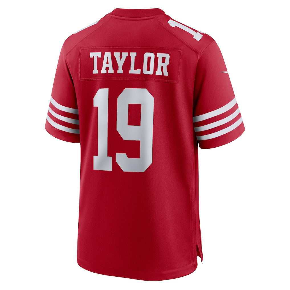 Choea SF.49ers #19 Trent Taylor Scarlet Team Game Jersey