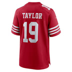 Choea SF.49ers #19 Trent Taylor Scarlet Team Game Jersey
