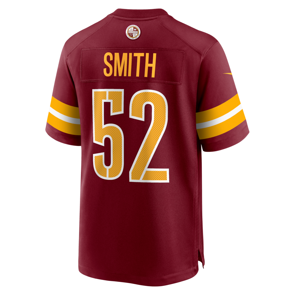 Choea W.Commanders #52 Preston Smith Burgundy Team Game Jersey