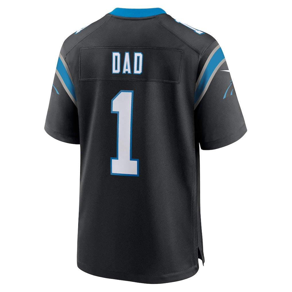 Choea C.Panthers #1 Dad Black Game Jersey