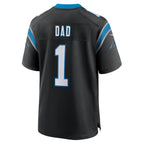 Choea C.Panthers #1 Dad Black Game Jersey