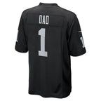 Choea LV.Raiders #1 Dad Black Game Jersey