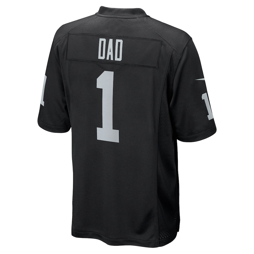 Choea LV.Raiders #1 Dad Black Game Jersey