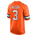 Choea D.Broncos #3 Russell Wilson Orange Alternate Game Jersey