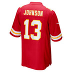 Choea KC.Chiefs #13 Nazeeh Johnson Red Game Player Jersey