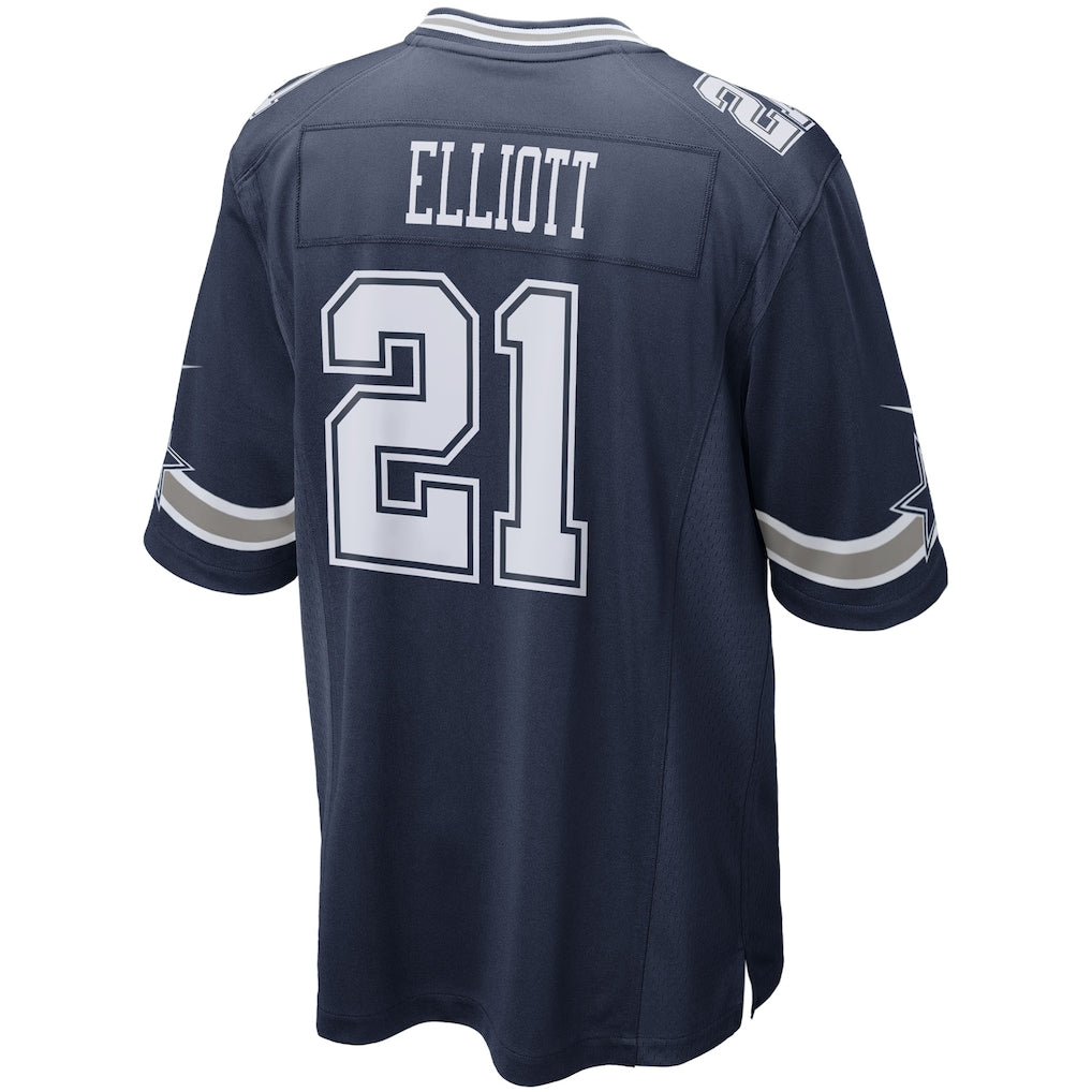 Choea D.Cowboys #21 Ezekiel Elliott Navy Alternate Game Team Jersey