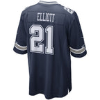 Choea D.Cowboys #21 Ezekiel Elliott Navy Alternate Game Team Jersey