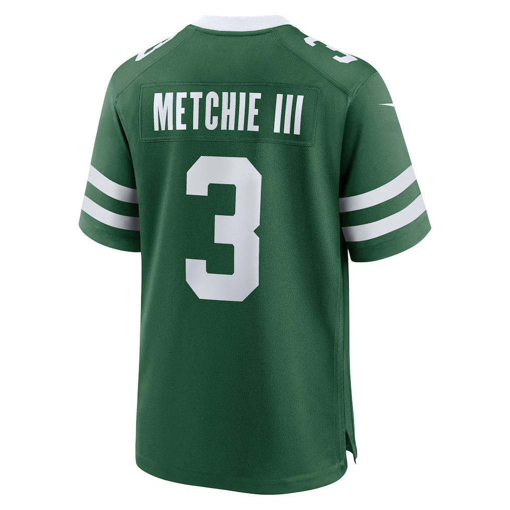 Choea NY.Jets #3 John Metchie III Legacy Green Team Game Jersey