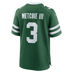 Choea NY.Jets #3 John Metchie III Legacy Green Team Game Jersey