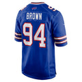 Choea B.Bills #94 Andrew Brown Royal Game Player Jersey