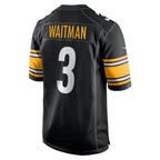 Choea P.Steelers #3 Corliss Waitman Black Team Game Jersey