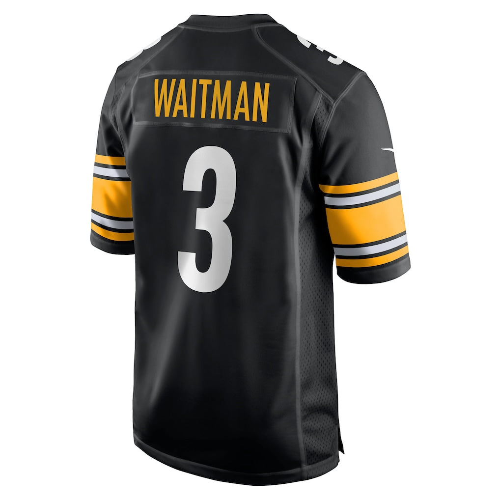 Choea P.Steelers #3 Corliss Waitman Black Team Game Jersey