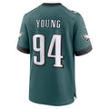 Choea P.Eagles #94 Byron Young Midnight Green Team Game Jersey