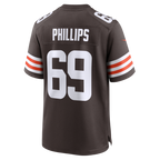 Choea C.Browns #69 Tyre Phillips Brown Team Game Jersey