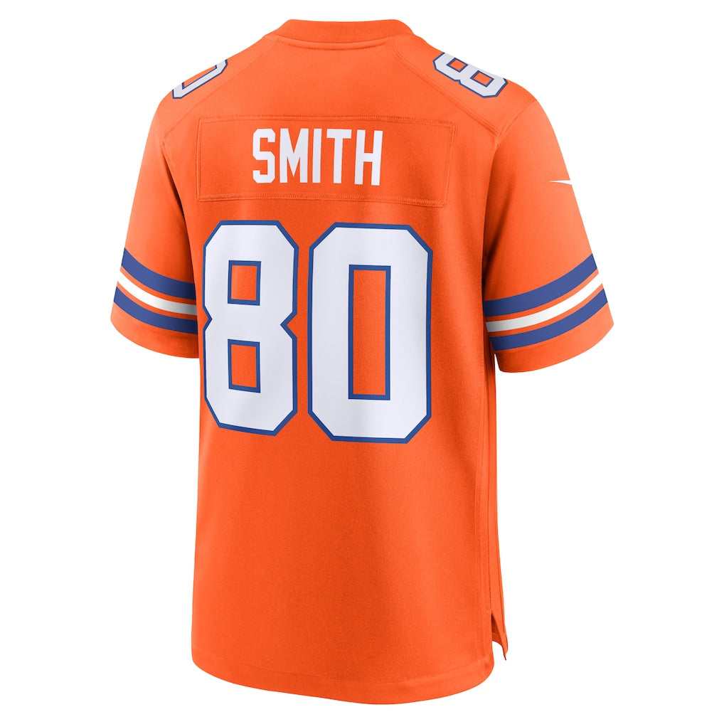 Choea D.Broncos #80 Rod Smith Orange Retired Player Alternate Game Jersey