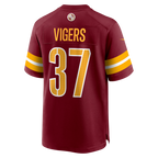 Choea W.Commanders #37 Car'lin Vigers Burgundy Team Game Jersey