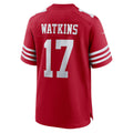 Choea SF.49ers #17 Jordan Watkins Scarlet Team Game Jersey