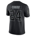 Choea C.Browns #24 Nick Chubb Black RFLCTV Limited Jersey