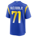 Choea LA.Rams #71 Warren McClendon Jr. Royal Team Game Jersey