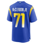 Choea LA.Rams #71 Warren McClendon Jr. Royal Team Game Jersey