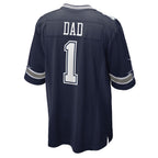 Choea D.Cowboys #1 Dad Navy Game Jersey