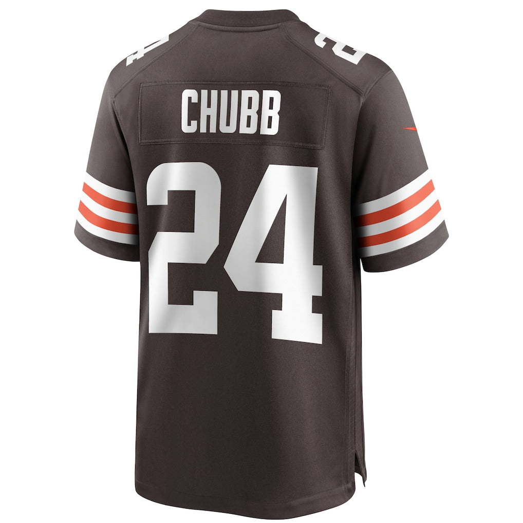 Choea C.Browns #24 Nick Chubb Brown Player Game Jersey