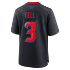 Choea H.Texans #3 Tank Dell Navy 2nd Alternate Game Jersey