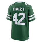 Choea NY.Jets #42 Thomas Hennessy Legacy Green Team Game Jersey
