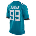 Choea J.Jaguars #99 Austin Johnson Teal Team Game Jersey