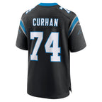 Choea C.Panthers #74 Jake Curhan Black Team Game Jersey