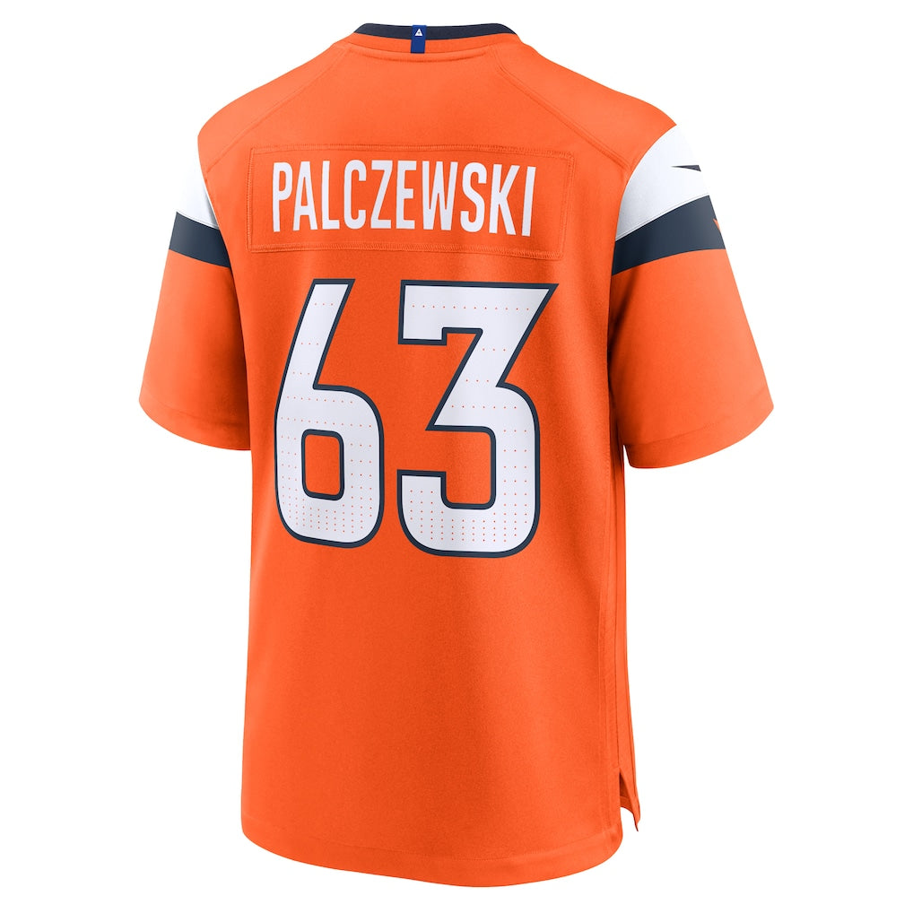 Choea D.Broncos #63 Alex Palczewski Orange Team Game Jersey