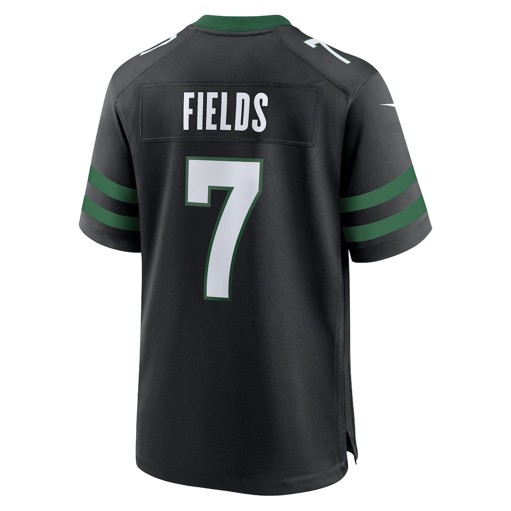 Choea NY.Jets #7 Justin Fields Stealth Black Game Jersey